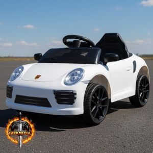 Carro Elétrico 12V Infantil com Luz Som e Controle Remoto - Branco