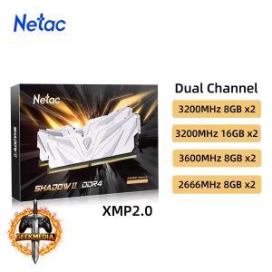 Memória RAM Netac 16GB (2x8GB) DDR4 3200MHz Branca