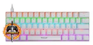 Teclado Mecânico TGT Sherman V3 C1, Rainbow, ABNT2, Switch Vermelho, Preto