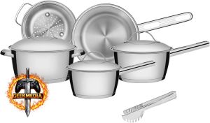 Conjunto de Panelas Tramontina Allegra 5 Peças Aço Inox Fundo Triplo