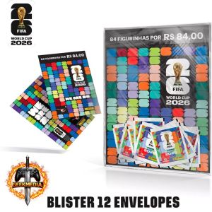 Blister Panini Copa do Mundo 2026  12 Envelopes de Figurinhas Oficiais Fifa