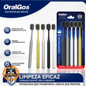 Escova de Dente OralGos Kit 5 Unidades Cerdas Macias