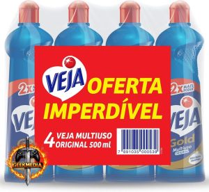 Kit com 4 Limpadores Veja Gold Multiuso Original 500ml