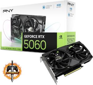 Placa de Vídeo NVIDIA GeForce PNY RTX5060 8GB DUAL FAN OC Blackwell