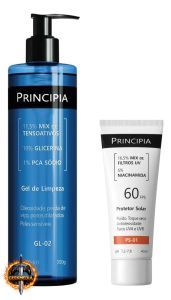 Principia Kit Gel Limpeza GL-02  Protetor Solar FPS 60 Dia/Noite