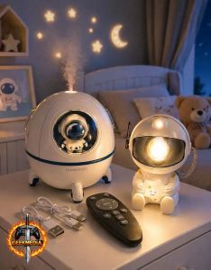Kit Luminária Astronauta Led  Umidificador Astronauta