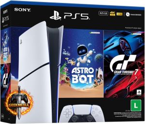 PlayStation 5 Slim Digital 825GB - Pacote Astro Bot e Gran Turismo 7