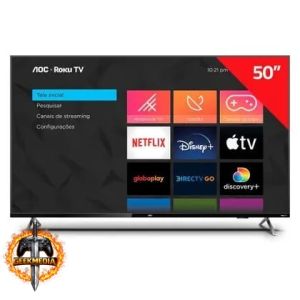 Smart TV 50" AOC 4K UHD DLED Série 6125 Roku TV