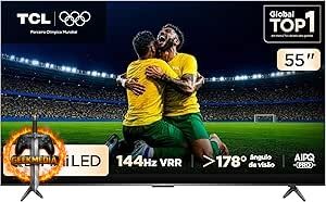 Smart TV TCL 55 Polegadas QLED Mini LED 4K - 55C6K - Google TV 144Hz