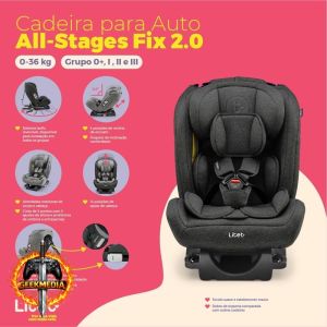 Cadeira Automotiva Litet All Stages Fix 2.0 Isofix 0-36kg