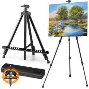 Cavalete Portátil Ajustável em Metal para Pintura Artística