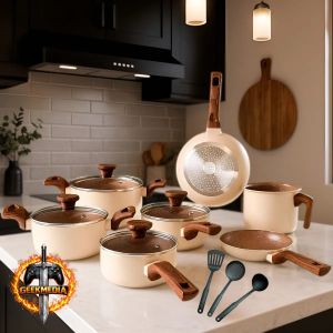 Jogo de Panelas Cerâmico Antiaderente Mimo Style 10 Peças - Indução