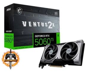 Placa De Video Msi Geforce Rtx 5060 Ti Ventus 2x Oc Black Plus 16gb