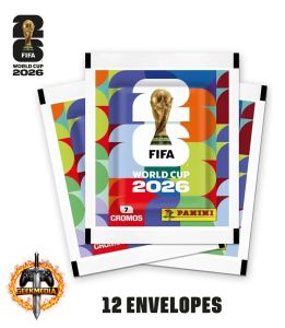 Kit 12 Envelopes com 84 figurinhas Copa do Mundo 2026