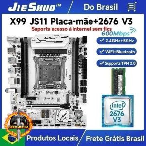 Kit X99 Jieshuo JS11 White Argb  Xeon 2676 V3 1x16GB DDR3