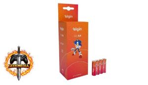 Caixa de Pilha AA Elgin com 40 unidades