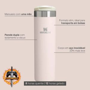Stanley Garrafa Térmica Aerolight Transit Slim 591ml - Rose Quartz