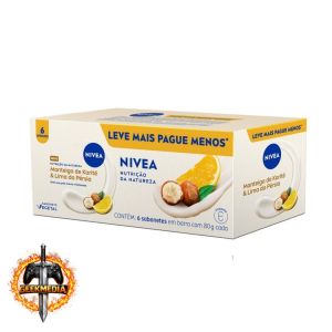 Nivea Kit Sabonete em Barra Vegetal Nutrição da Natureza 80g (6 unidades)