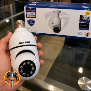 Câmera de Segurança Lâmpada Techfun Wi-Fi PTZ 1080p