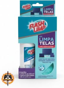 Flash Limp Kit Limpa Telas 120ml com Pano Microfibra 30cm