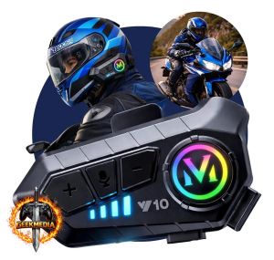 Woosh Fone Ouvido Capacete Bluetooth Intercomunicador RGB Sem Fio GPS