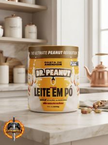 Pasta de Amendoim com Whey Protein Leite em Pó 600g Dr Peanut