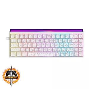 Teclado Mecânico Ajazz NK68 Rainbow Switch Vermelho Branco