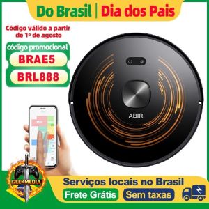 Robô Aspirador de Pó Abir X9 com Lidar a Laser e Limpeza UV