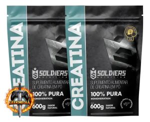 Creatina Monohidratada 1200g Soldiers Nutrition 100% Pura Sem Sabor