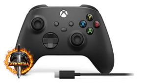 Controle Xbox Wireless Series XS Carbon Black  Cabo