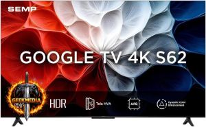Smart TV Semp 43 Polegadas LED Hva 4K S62 Google TV