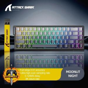 Teclado Magnetico Gamer Attack Shark X68he Com Fio
