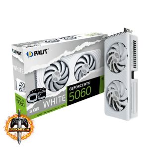 Placa de Video GeForce NVIDIA PALIT RTX 5060 WHITE OC 8GB GDDR7