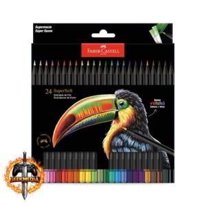 Lápis De Cor Faber-Castell Supersoft 24 Cores