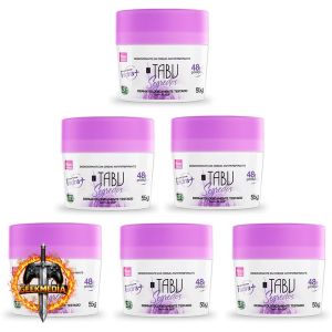 Kit 6 unid Desodorante Creme Antitranspirante Tabu Segredos 55G