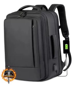 Mochila Jiesipote À Prova D'água Reforçada Expansível Cor Preto