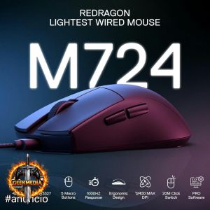 Mouse Gamer Redragon K1ng 1K Preto