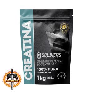 Creatina Suplemento Monohidratada em Pó 100% Pura Importada - Soldiers Nutrition