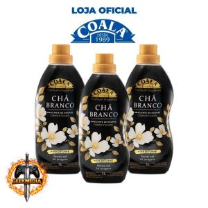Kit Coala Laundry 3 Amaciantes Chá Branco 1L