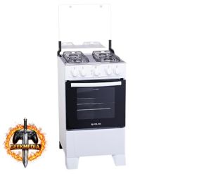 Fogão Atlas 4 Bocas Mesa de Inox Coliseum Plus Branco