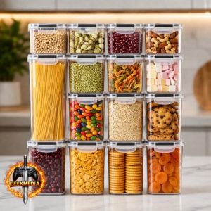 Kit 15 Potes Herméticos para Armazenamento de Alimentos