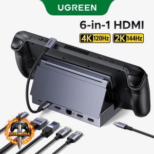 UGREEN USB C HUB Steam Deck Docking Station 6 em 1