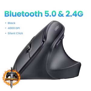 Mouse Ergonômico Ugreen Bluetooth 5.0 Wireless 2.4G