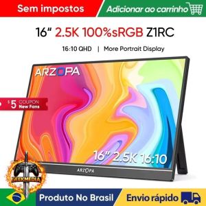 Monitor Portátil ARZOPA 16" 2K IPS Type-C