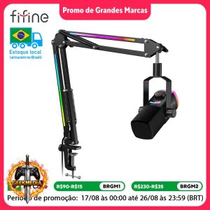 Microfone FIFINE AM8PROT Dinâmico XLR/USB RGB