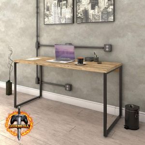 Mesa Escrivaninha Industrial Compace Trevalla Kuadra ME150-E10 150cm - Carvalho