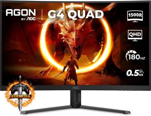 Monitor Gamer Curvo AOC AGON QUAD 32" 180Hz 0,5ms HDR10 CQ32G4E