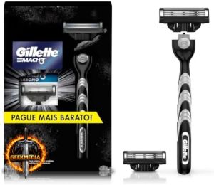 Kit Gillette Mach3 Carbono 1 Cabo  2 Refis