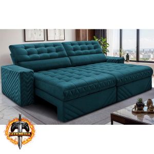 Sofá Retrátil e Reclinável Max Spring Velusoft