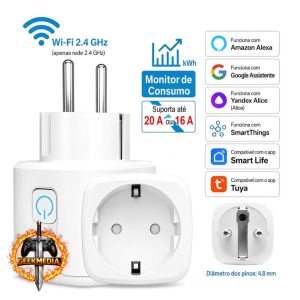 Tomada Inteligente WiFi 20A com Medidor de Energia